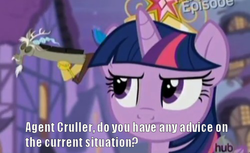 Size: 500x306 | Tagged: safe, discord, twilight sparkle, alicorn, pony, g4, princess twilight sparkle (episode), female, image macro, mare, micro, psychonauts, twilight sparkle (alicorn)