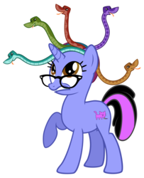 Size: 4060x5000 | Tagged: safe, artist:gabriev666, oc, oc only, oc:pixelkitties, gorgon, snake, absurd resolution, simple background, solo, transparent background