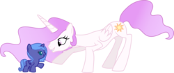Size: 15871x6682 | Tagged: safe, artist:jordila-forge, princess celestia, princess luna, alicorn, pony, g4, absurd resolution, baby, duo, female, filly, filly celestia, filly luna, pink-mane celestia, royal sisters, simple background, sisters, transparent background, woona, younger