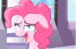 Size: 344x223 | Tagged: safe, screencap, pinkie pie, earth pony, pony, g4, princess twilight sparkle (episode), season 4, animated, creamy creamy frosting, female, gif, mare, out of context, solo