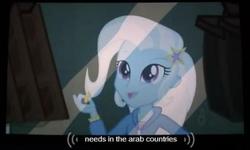 Size: 515x309 | Tagged: safe, screencap, trixie, equestria girls, g4, female, meme, solo, youtube caption