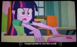 Size: 503x311 | Tagged: safe, screencap, twilight sparkle, equestria girls, g4, incomplete twilight strong, meme, youtube caption