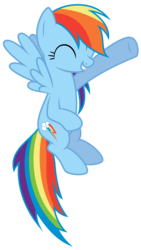 Size: 4633x8192 | Tagged: safe, artist:thatguy1945, rainbow dash, pony, g4, princess twilight sparkle (episode), .svg available, absurd resolution, female, happy, simple background, solo, transparent background, vector
