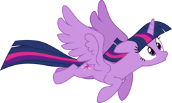 Size: 5200x3126 | Tagged: safe, artist:vector-brony, twilight sparkle, alicorn, pony, g4, my little pony: friendship is magic, princess twilight sparkle (episode), absurd resolution, female, flying, mare, simple background, solo, transparent background, twilight sparkle (alicorn), vector