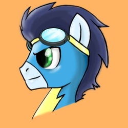 Size: 360x360 | Tagged: safe, artist:huntingstrawberries, soarin', g4, male, solo