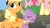 Size: 640x360 | Tagged: safe, applejack, fluttershy, pinkie pie, rainbow dash, spike, dragon, earth pony, pegasus, g4, my little pony: friendship is magic, princess twilight sparkle (episode), season 4, female, hub logo, male, ship:applespike, shipping, straight