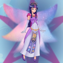 Size: 1200x1200 | Tagged: safe, artist:jonfawkes, twilight sparkle, human, g4, female, humanized, light skin, new crown, solo, twilight sparkle (alicorn)