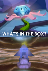 Size: 442x656 | Tagged: safe, artist:death-driver-5000, g4, my little pony: friendship is magic, princess twilight sparkle (episode), chest of harmony, exploitable meme, ghostbusters, what's in the box?, zuul