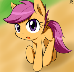 Size: 431x417 | Tagged: safe, artist:ranban, scootaloo, pegasus, pony, g4, female, filly, solo