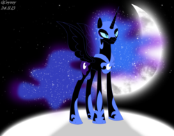 Size: 900x705 | Tagged: safe, artist:qcryzzy, nightmare moon, g4, female, solo