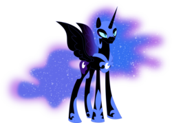 Size: 1056x757 | Tagged: safe, artist:qcryzzy, nightmare moon, g4, female, simple background, solo, transparent background, vector