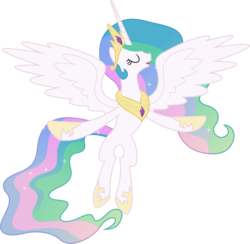 Size: 5910x5760 | Tagged: safe, artist:90sigma, princess celestia, pony, g4, magical mystery cure, absurd resolution, female, mare, simple background, solo, transparent background, vector