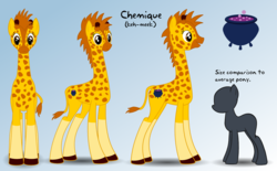 Size: 1280x796 | Tagged: safe, oc, oc only, oc:chemique, giraffe, askchemique, non-pony oc