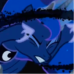 Size: 361x361 | Tagged: safe, screencap, nightmare moon, princess luna, alicorn, pony, g4, princess twilight sparkle (episode), season 4, animated, cut, dilated pupils, eyes closed, female, gritted teeth, mare, open mouth, solo, transformation