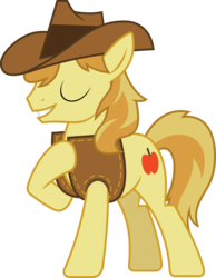 Size: 10000x12882 | Tagged: safe, artist:floppychiptunes, braeburn, earth pony, pony, g4, absurd resolution, happy, male, simple background, smiling, solo, transparent background, vector
