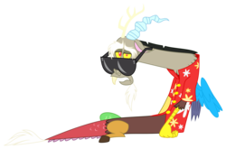 Size: 4422x2916 | Tagged: safe, artist:synch-anon, artist:twiforce, discord, g4, princess twilight sparkle (episode), season 4, aloha shirt, clothes, glasses, hawaiian shirt, male, solo, sunglasses