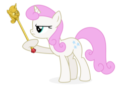 Size: 3665x2495 | Tagged: safe, artist:bluemeganium, twinkleshine, pony, unicorn, g4, princess twilight sparkle (episode), angry, cutie mark, female, frown, hoof hold, scepter, simple background, solo, stars, transparent background, twilight scepter, twinklemad, vector