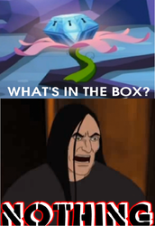 Size: 540x787 | Tagged: safe, g4, my little pony: friendship is magic, princess twilight sparkle (episode), chest of harmony, exploitable meme, meme, metalocalypse, nathan explosion, what's in the box?