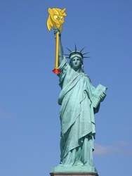 Size: 810x1080 | Tagged: safe, g4, princess twilight sparkle (episode), irl, meme, photo, statue of liberty, twilight scepter