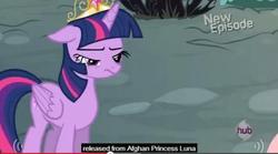 Size: 633x353 | Tagged: safe, screencap, twilight sparkle, alicorn, pony, g4, princess twilight sparkle (episode), female, mare, meme, solo, twilight sparkle (alicorn), youtube caption