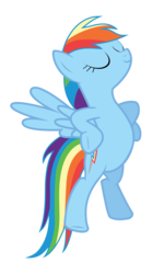 Size: 3000x5000 | Tagged: artist needed, source needed, safe, rainbow dash, pegasus, pony, g4, wonderbolts academy, boasting, eyes closed, female, flying, high res, hooves on hips, proud, simple background, solo, transparent background, vector