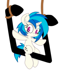 Size: 679x800 | Tagged: safe, artist:dfectivedvice, dj pon-3, vinyl scratch, pony, g4, colored, female, filly, micro, music notes, simple background, solo, transparent background