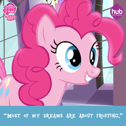 Size: 549x549 | Tagged: safe, pinkie pie, g4, my little pony: friendship is magic, princess twilight sparkle (episode), female, hub logo, hubble, solo