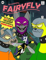 Size: 784x1019 | Tagged: safe, artist:midnight-cobra, rarity, wasp, g4, fairyfly, marvel