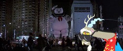 Size: 1000x420 | Tagged: safe, discord, g4, princess twilight sparkle (episode), season 4, discord's bogus vacation, ghostbusters, new york city, stay puft marshmallow man