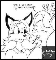 Size: 520x548 | Tagged: safe, artist:rdk, diamond tiara, fox, anthro, g4, autumn pingo, crossover, precocious (webcomic), webcomic