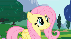Size: 1024x572 | Tagged: safe, edit, edited screencap, screencap, fluttershy, rainbow dash, pegasus, pony, g4, sonic rainboom (episode), animated, dovahshy, duo, eyes closed, female, flutteryay, mare, on back, open mouth, rearing, smiling, spread wings, stomping, wide eyes, yay