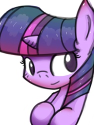 Size: 1075x1433 | Tagged: artist needed, safe, twilight sparkle, g4, female, portrait, simple background, sketch, solo