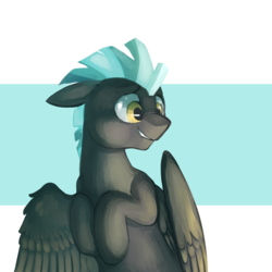 Size: 800x800 | Tagged: dead source, safe, artist:meinkenny, thunderlane, pegasus, pony, g4, male, solo, stallion