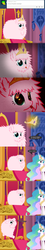 Size: 650x3625 | Tagged: safe, artist:mixermike622, princess celestia, oc, oc:fluffle puff, tumblr:ask fluffle puff, g4, ask, batman, comic, crown, the dark knight rises, throne, tumblr