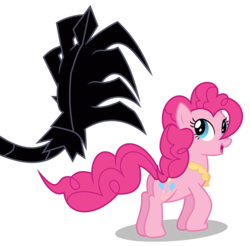 Size: 6000x5900 | Tagged: safe, artist:masem, pinkie pie, g4, princess twilight sparkle (episode), absurd resolution, black vine, simple background, transparent background, vector