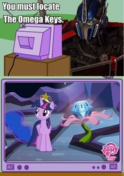 Size: 565x798 | Tagged: safe, twilight sparkle, alicorn, pony, g4, my little pony: friendship is magic, princess twilight sparkle (episode), season 4, chest of harmony, exploitable meme, meme, optimus prime, roflbot, transformers, transformers prime, tv meme, twilight sparkle (alicorn)