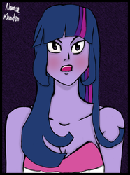 Size: 593x795 | Tagged: safe, artist:namisa kuroitori, twilight sparkle, equestria girls, g4, female, solo