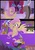 Size: 1000x1415 | Tagged: safe, artist:falleninthedark, artist:stepandy, discord, fluttershy, princess celestia, comic:notte insonne, g4, bed, blushing, collaboration, comic, female, male, rear view, shipper on deck, smiling, smirk, straight