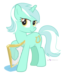 Size: 900x1040 | Tagged: safe, artist:dm29, lyra heartstrings, g4, female, lyre, simple background, solo, transparent background, vector