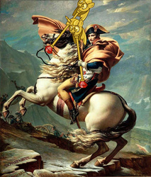 Size: 1169x1371 | Tagged: safe, artist:jacques-louis david, edit, g4, princess twilight sparkle (episode), marengo, meme, napoleon bonaparte, napoleon crossing the alps, twilight scepter