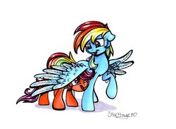 Size: 1944x1423 | Tagged: safe, artist:frostykat13, rainbow dash, scootaloo, pegasus, pony, g4, female, hug, pun, scootalove, siblings, sisters, traditional art, wing blanket, winghug