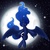 Size: 2000x2000 | Tagged: safe, artist:kelisah, princess luna, g4, eyes closed, female, flying, moon, night, solo, space, stars