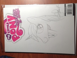 Size: 3264x2448 | Tagged: safe, artist:andypriceart, artist:shining92, idw, shining armor, pony, unicorn, bronycon, bronycon 2013, g4, andy price, commission, cutie mark, exclusive, issue 9, male, sideways image, signature, sketch, solo, traditional art