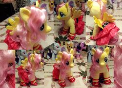 Size: 800x578 | Tagged: safe, fluttershy, rainbow dash, twilight sparkle, g4, build-a-bear, clothes, dress, irl, photo, plushie, shoes