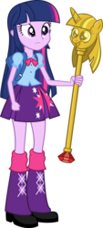 Size: 985x2170 | Tagged: safe, artist:zacatron94, twilight sparkle, equestria girls, g4, female, simple background, solo, transparent background, twilight scepter, vector