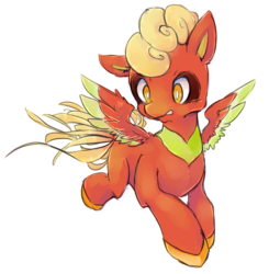 Size: 1280x1306 | Tagged: safe, artist:crystal-chima, ho-oh, pegasus, pony, crossover, pokémon, ponified, solo