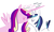 Size: 735x437 | Tagged: safe, artist:elslowmo, artist:php27, princess cadance, shining armor, alicorn, pony, unicorn, g4, boop, cute, duo, eyes closed, female, horn, horns are touching, husbandhorse, kissing, love, male, mare, mwah, noseboop, onomatopoeia, ship:shiningcadance, shipping, smiling, stallion, straight, wifehorse