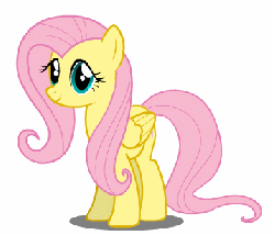 Size: 358x307 | Tagged: safe, artist:equestriaorbust, fluttershy, g4, animated, female, happy, smiling, solo
