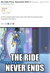 Size: 537x775 | Tagged: safe, flash sentry, equestria girls, g4, my little pony equestria girls: rainbow rocks, amazon.com, book, exploitable meme, flashface, meme, mr bones, portal, the ride never ends