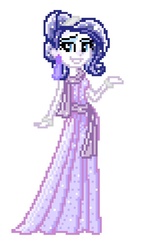 Size: 608x1024 | Tagged: safe, artist:colorpalette-art, rarity, human, equestria girls, g4, beautiful, clothes, crystallized, dress, eqg promo pose set, female, grin, happy, pixel art, smiling, solo